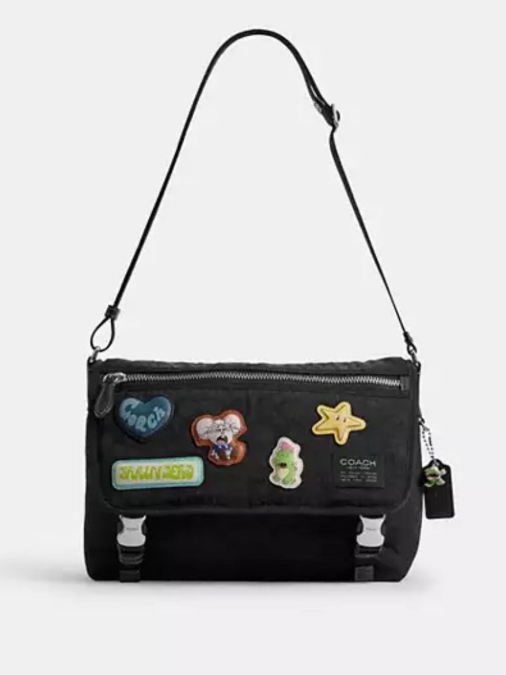 Brain Dead × Coach  Lane Messenger In Signature Nylon With Patches